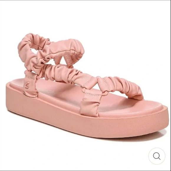 47. CIRCUS BY SAM EDELMAN HARLENE FAUX LEATHER ANKLE STRAP FLATFORM SANDAl 8.5 - Picture 1 of 1